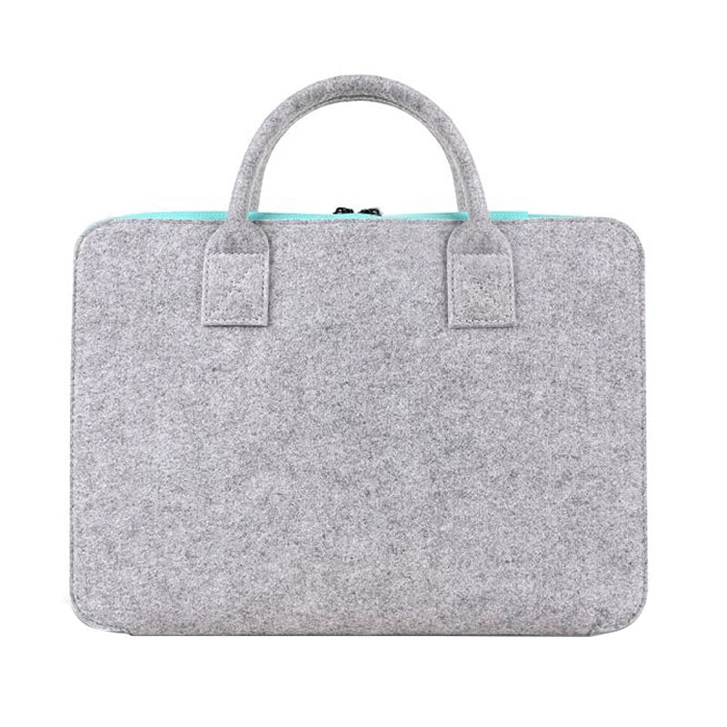 Laptop Bag 17.3" Wool Felt Laptop Bag Handbag 11 13 14 15.6" for MacBook Pro 16.1 for Lenovo Dell HP Asus Computer Bag Men Women