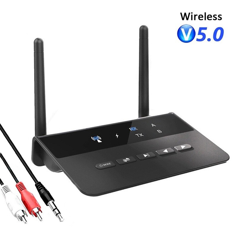 80M Bluetooth 5.0 Rca Zender Ontvanger Aptx Hd Ll Muziek Audio Draadloze Adapter 3.5Mm Aux Jack Voor Tv pc Auto Hoofdtelefoon