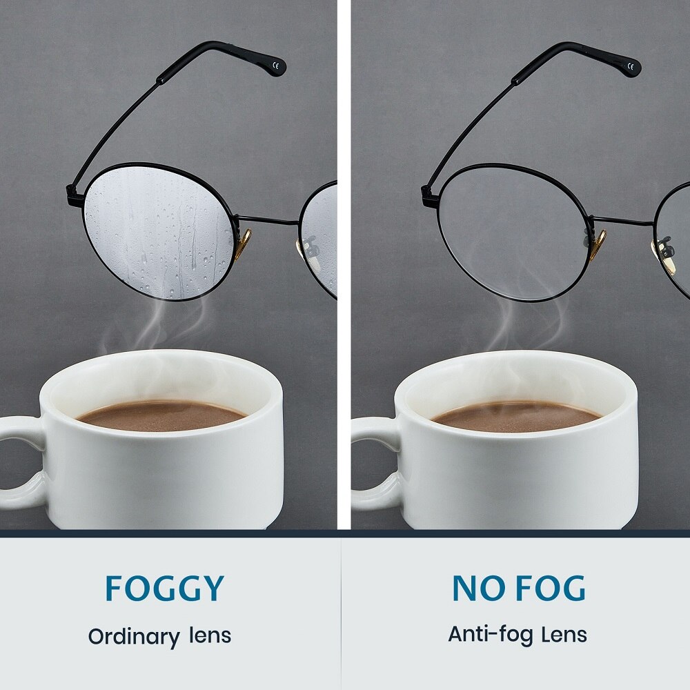 Anti Fog Lens HD Prescription Optical Lenses Myopia Hyperopia Cold Outdoor Defogger Glasses Fogging Eyeglasses Eyewear Reading