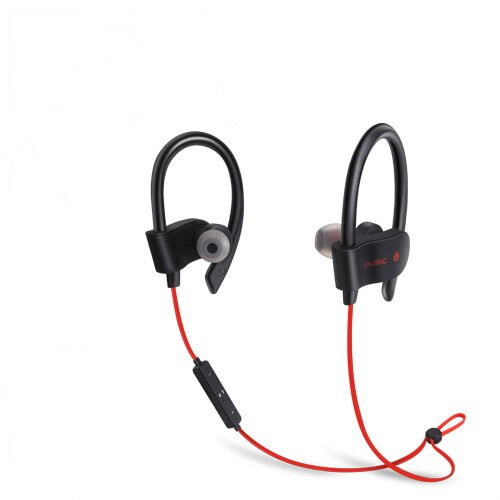 Słuchawki Bluetooth 5.0 Stereo CHUYONG - Zasięg 10m - Podwójny Uchwyt: Czerwony
