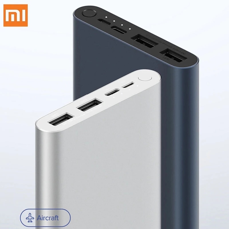 Originele Xiaomi Mi Power Bank 3 10000Mah 2 Usb Output Ondersteunt Twee Weg Quick Charge 18W Max Powerbank voor Smart Mobiele Telefoon