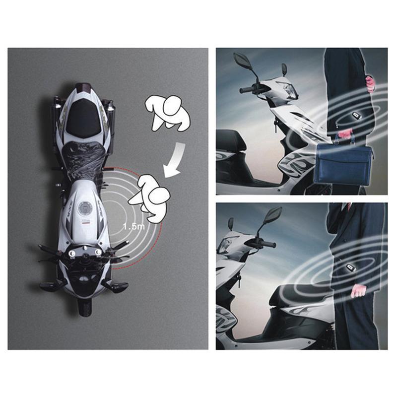 Universal Motorcycle Bike Alarm System Scooter Anti-theft Security Alarm System Remote Control Engine Start Alarm Speaker PKE