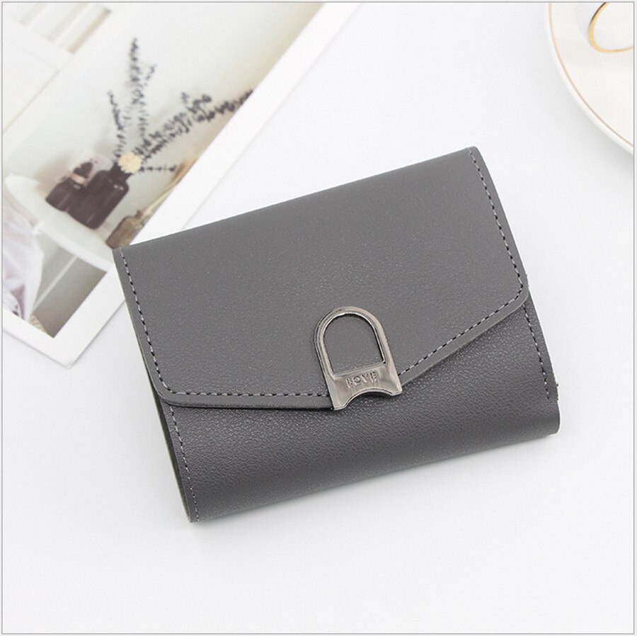 Ladies wallet cute student tassel pendant small PU wallet coin purse lady card bag: Silver