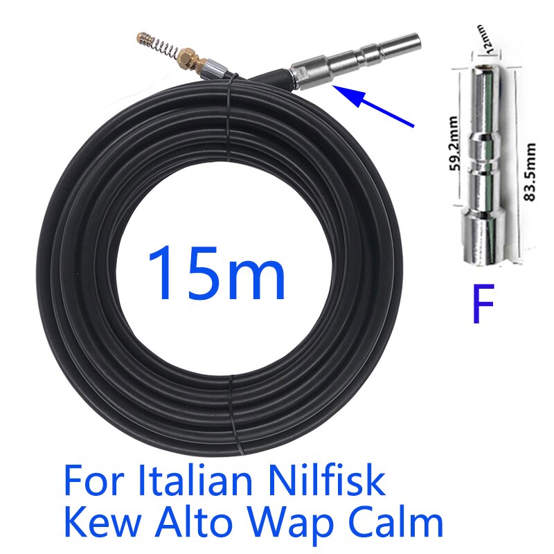 15 Meter Riool Drain Tuinslang Baggeren Schoner Kits Voor Karcher Lavor Interskol Huter Nilfisk Stihl Elitech Hogedrukreiniger: Rood