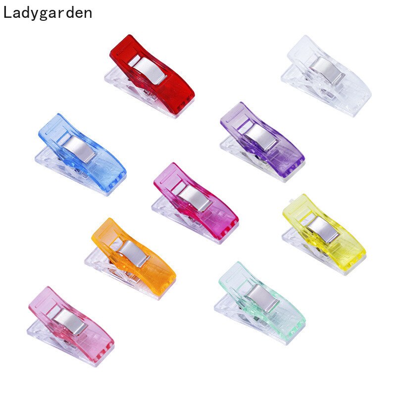 Clips en plastique multicolores pour vêtements, 33mm, 100 pièces, pour Quilting, crochet, tricot, outils, accessoires, bricolage