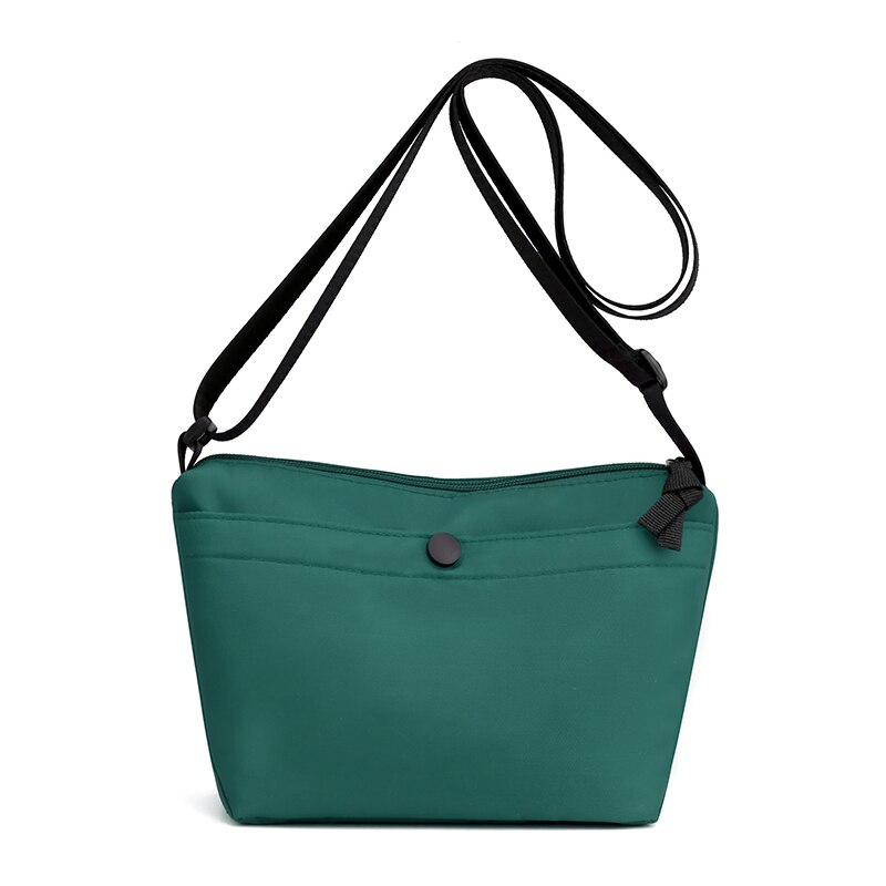 Borsa a tracolla in Nylon per donna 2021 borsa a tracolla impermeabile piccola Casual borsa a tracolla estiva con cerniera morbida tinta unita: Green