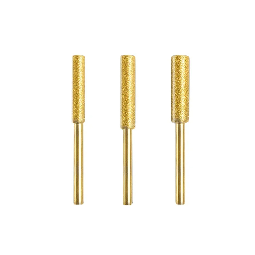 3 Stuks 4/4.8/5.5Mm Kettingzaag Slijper Diamant Cilindrische Braam Kettingzaag Slijpkop Voor Handheld Slijpmachine