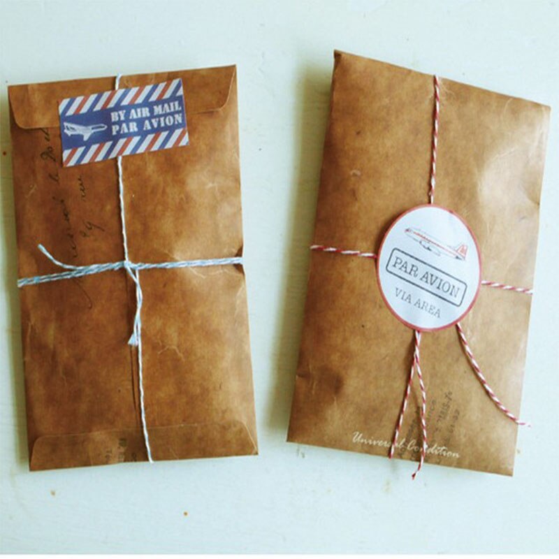European Vintage old fashioned envelope texture kraft paper lacquer envelope bag postcard stationery DIY packaging