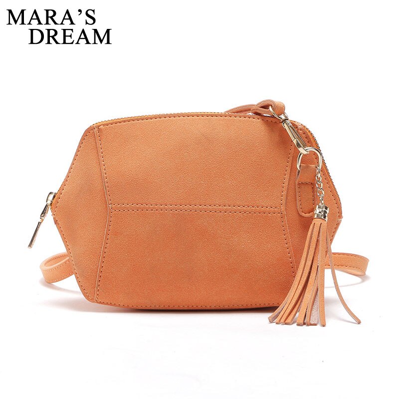 Bolso cruzado de ante para mujer, bandolera de ante, bolsos de hombro mensajero de para chica, bolsos de playa con borlas para vacaciones: D Orange