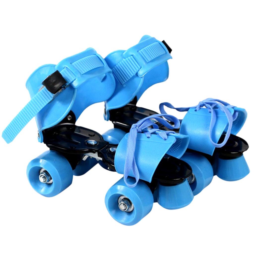 Adjustable Size Children Roller Skates Double Row 4 Wheels Skating Shoes Sliding Slalom Inline Skates Kids Roller Skate Shoes: Blue