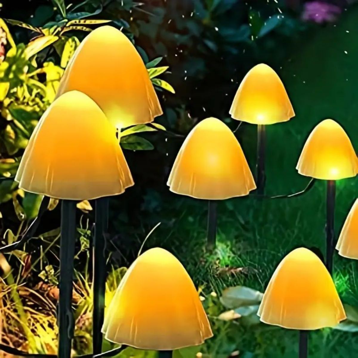1pc Solar Small Mushroom Lights, Waterproof Solar Patio Lights, Solar Fairy Lights For Garden Yard Porch WeddingParty Decoration