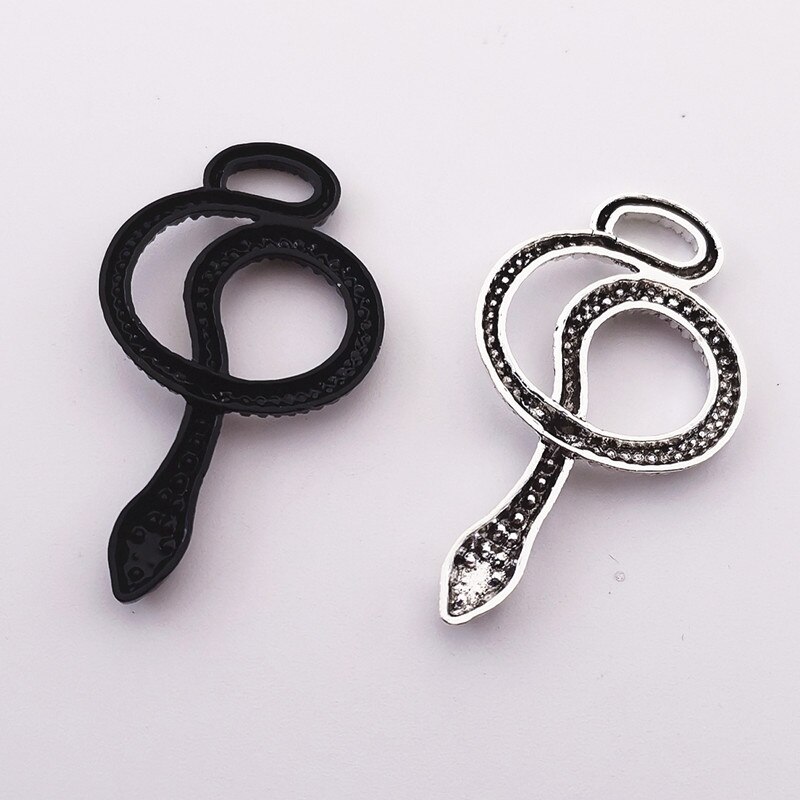 5pcs 46*26mm pendenti con serpente pendenti con ciondoli a forma di serpente animale per orecchini fai-da-te creazione di gioielli fatti a mano