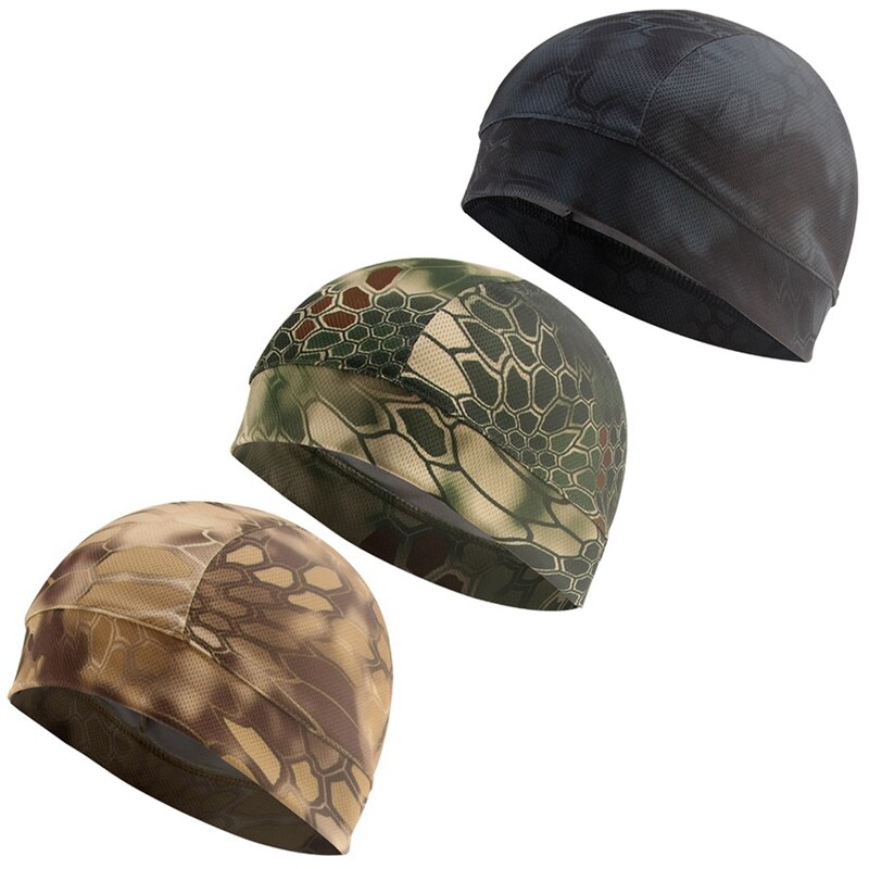 1 Set MTB Road Bicycle Camera Mount Holder (Black) & 3Pcs Bicycle Helmet Liner Cap Sun Protection Headgear