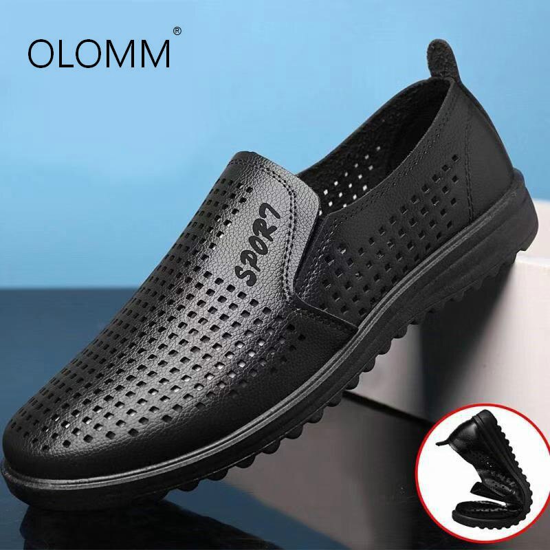 Herre business casual cool sko åndbar blød bund england herre loafers kjole sko herre casual naturlig læder loafers