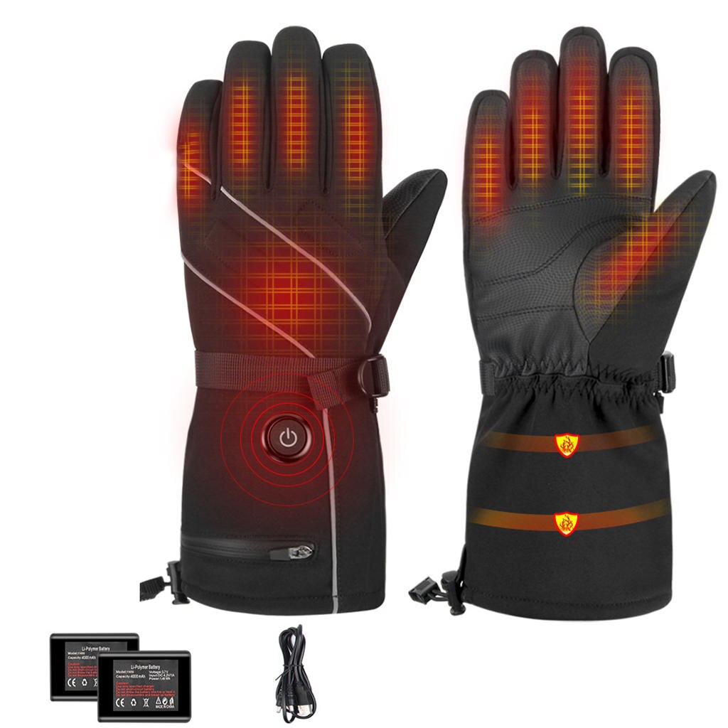 Motorcycle Gloves Electric Battery Heated Gloves Touch Screen Gloves for Motocross ATV Outdoor Sports Heating Motorbike Gloves