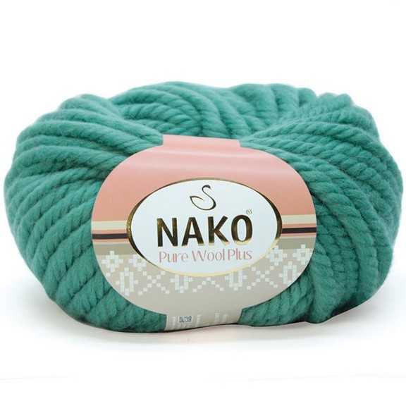 Wool Knitted Yarn - 16 Color Options - 30 Meters(100gr) - Knitting Yarn Ball - Nako Pure Wool Plus - Cardigans - Sweaters - Shawls - Beanie - Scarf - Berets - Poncho - Autumn - Winter - DIY: 2271