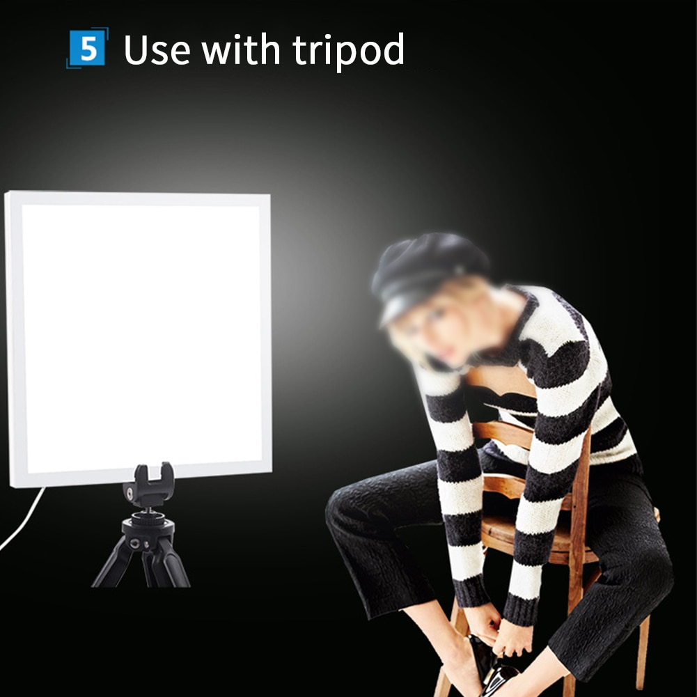 Cojín de fondo de 20 Cm, Panel de luz LED sin sombra, lámpara para fotografía, tablero de acrílico, estudio fotográfico, súper brillante, caja suave de fácil aplicación
