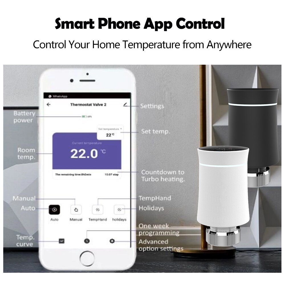 Zigbee Smart Radiator Actuator Thermostaatkraan Temperatuur Controller Voice Control Thermostaat Alexa Google Thuis
