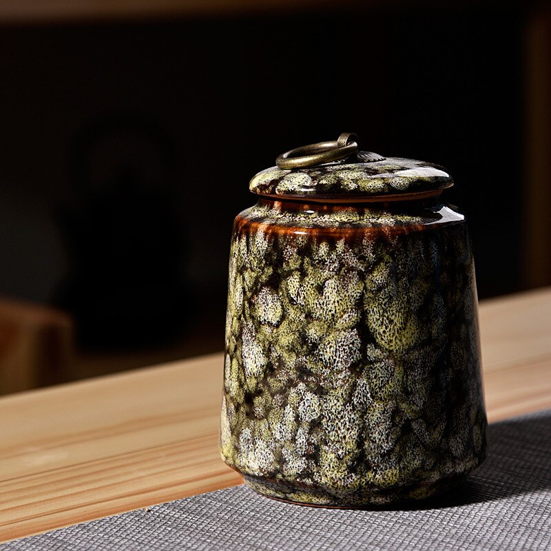 Høykvalitets keramiske tekrukker til hjemmeinnredning tørkede nøtter forseglet tank tekanne oppbevaringsbokser sukkerkaddy flerfarget keramikk honningkrukke