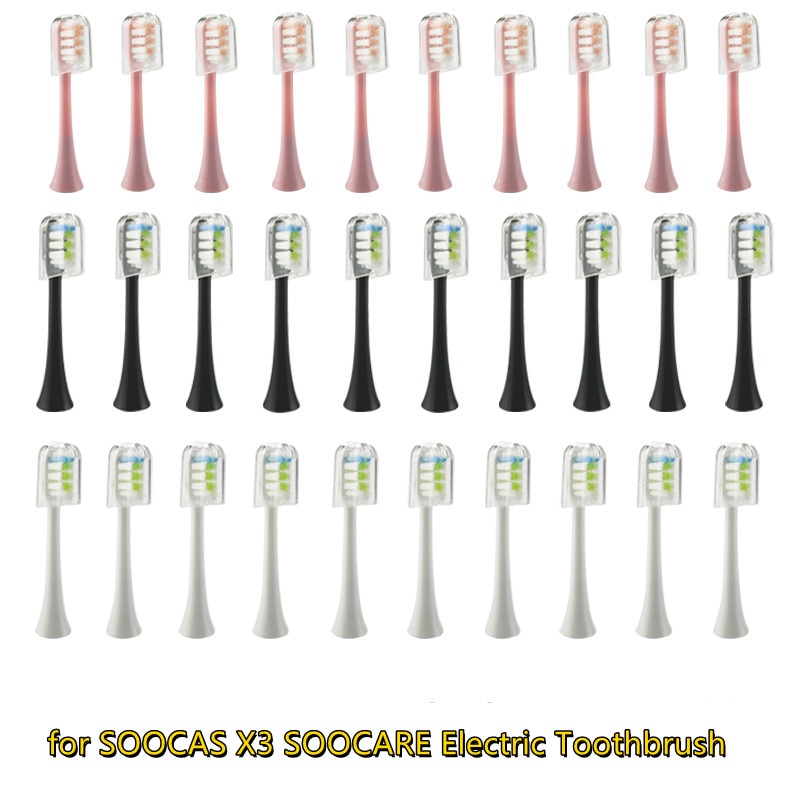 2/3 PCs Replacement Toothbrush Heads Independent hygienica Packed With Cap Compatible With SOOCAS X3 SOOCARE Electric Toothbrush