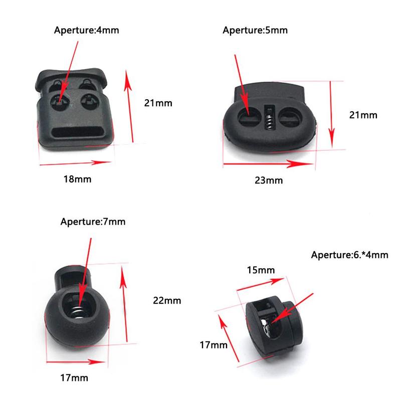 10Stck nicht-Unterhose Elastische Schuh Spitze Schnürsenkel Schnalle Stopper Seil Clip Klemme Paracord Schnur Schlösser Einfach Schneller Schuhe reflektierende Bock
