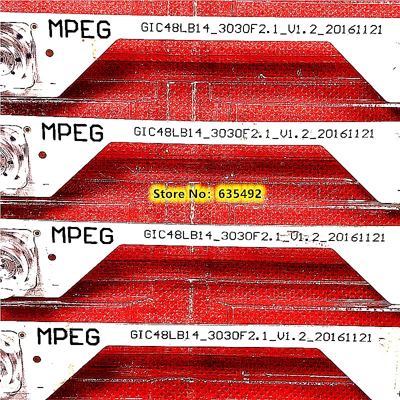 8pcs 4 lamps For TCL L48P1S-CF L48P1-CUD B48A858U LED Backlight strip 4C-LB4804-ZM1 4C-LB4804-ZM01J GIC48LB14-3030F2.1e