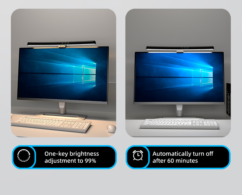 Moniteur d'écran incurvé rvb, barre lumineuse à gradation continue, lumière suspendue d'ambiance LED pour ordinateur portable, lampe de Table, moniteur de barre