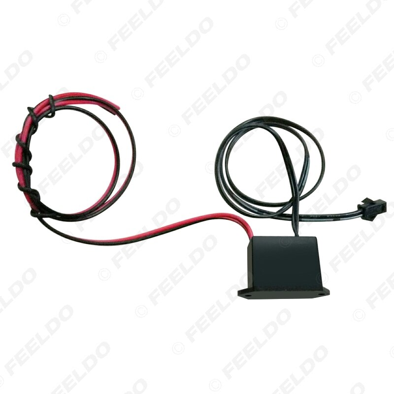 Feeldo 1pc 12 vdc bildekoration el fiber neon glöd belysning rep list power driver inverter