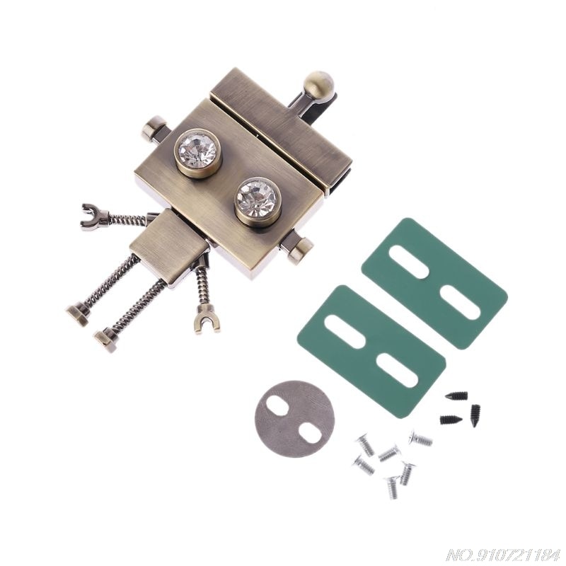 Robot Shape Clasp Turn Lock Twist Locks Metal Hardware For DIY Handbag Shoulder Bag Purse D18 20: Bronze