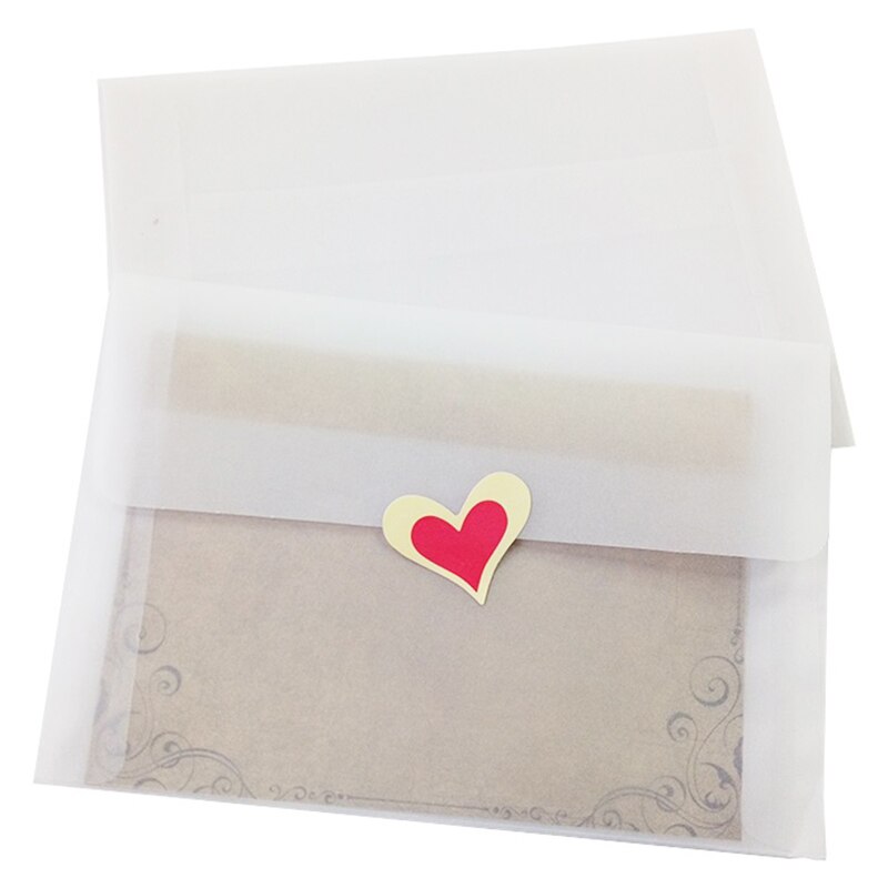 100Pcs/Lot Blank Translucent Vellum Envelopes Diy Multifunction Card Envelope