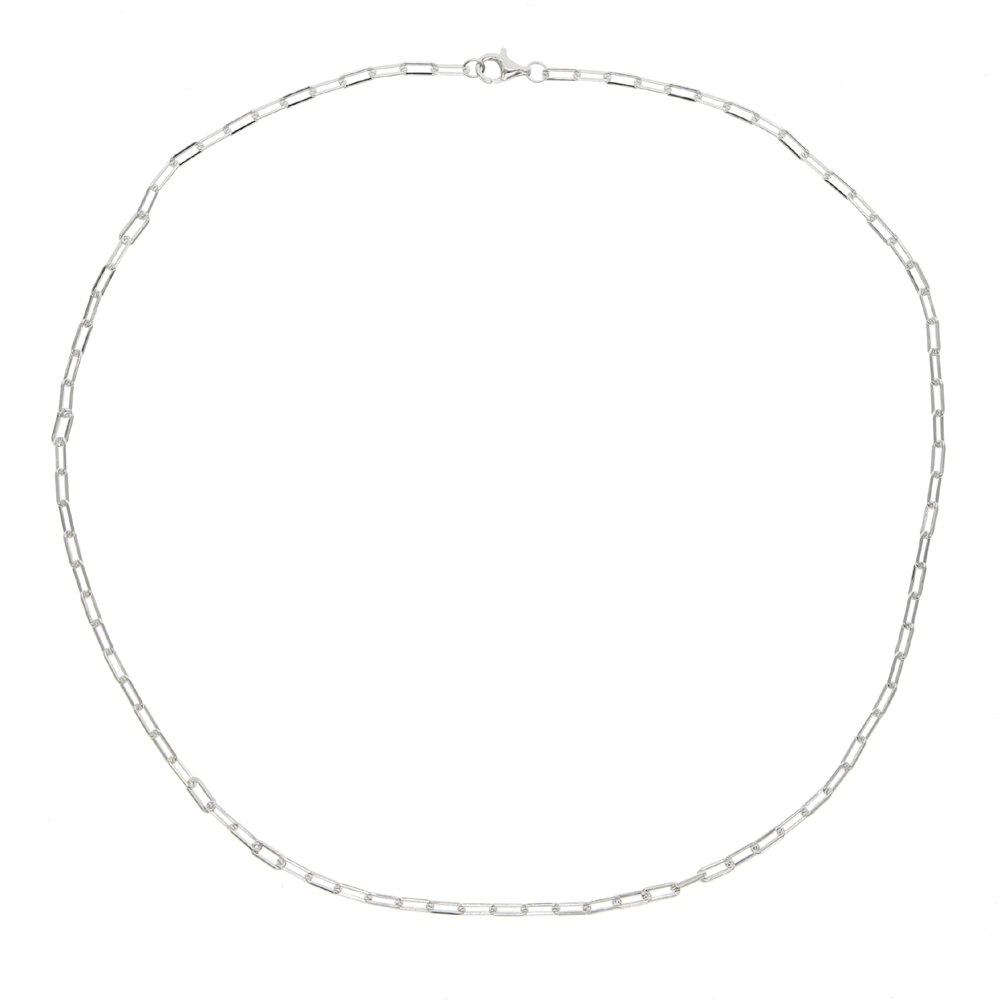 Gold silver color delicate 925 sterling silver classic square link chain necklaces for women Christmas jewelry