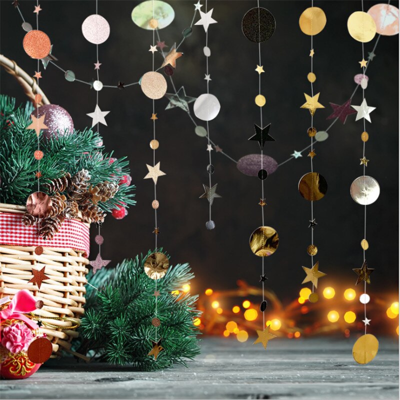 4m funkelnde sternengirlanden, hängende sternenornamente, weihnachtsdekorationen für zuhause, weihnachtsbaumanhänger, 2022 navidad Noel