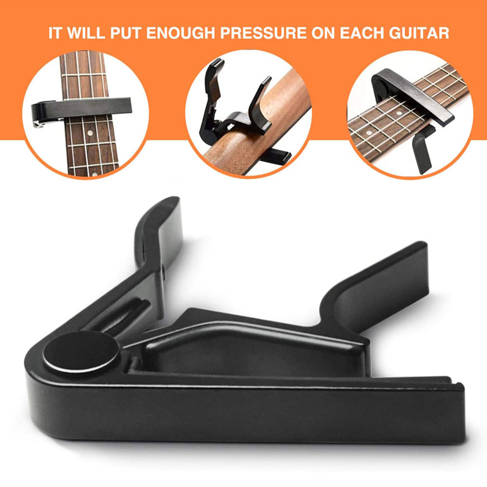 Cejilla de guitarra, Capo para guitarras acústicas y eléctricas de 6 cuerdas, mandolina de ukelele, aleación de aluminio, abrazadera de cambio rápido, accesorios para llaves