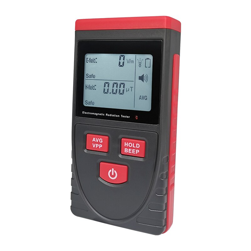 Electromagnetic Field Radiation Detector Tester Emf Meter Counter Emission Computer Electric Field Magnetic Field Dosimeter Test: red-no box