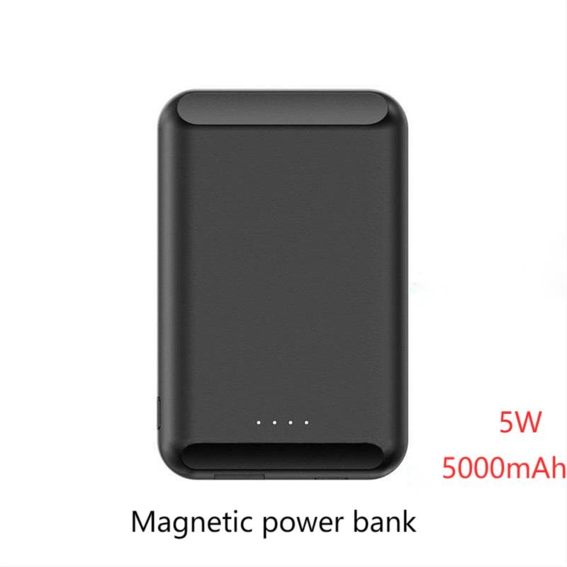 Cargador inalámbrico magnético de 15W, paquete de energía de 10000mAh para Magsafe iPhone 12 Pro Max Mini Huawei, fuente de alimentación portátil: Black