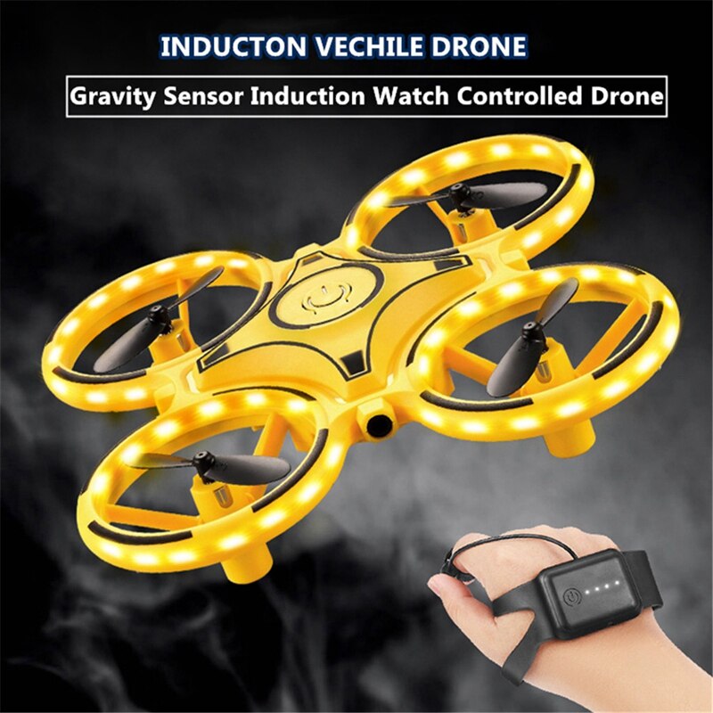 2.4G Gravity Sensor Infrared Induction Hand Watch Controlled Altitude Hold Drone,Blue