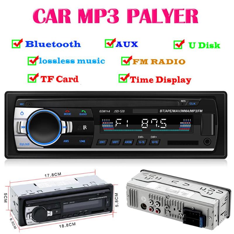 Car Stereo Bluetooth MP3 Player Music Copy Remote Control Digital Media Wireless Receiver Classic Car Stereo Audio