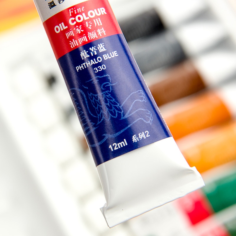 Winsor &amp; Newton-Juego de pintura al óleo para artista, suministros de arte para dibujo, 12/18 colores