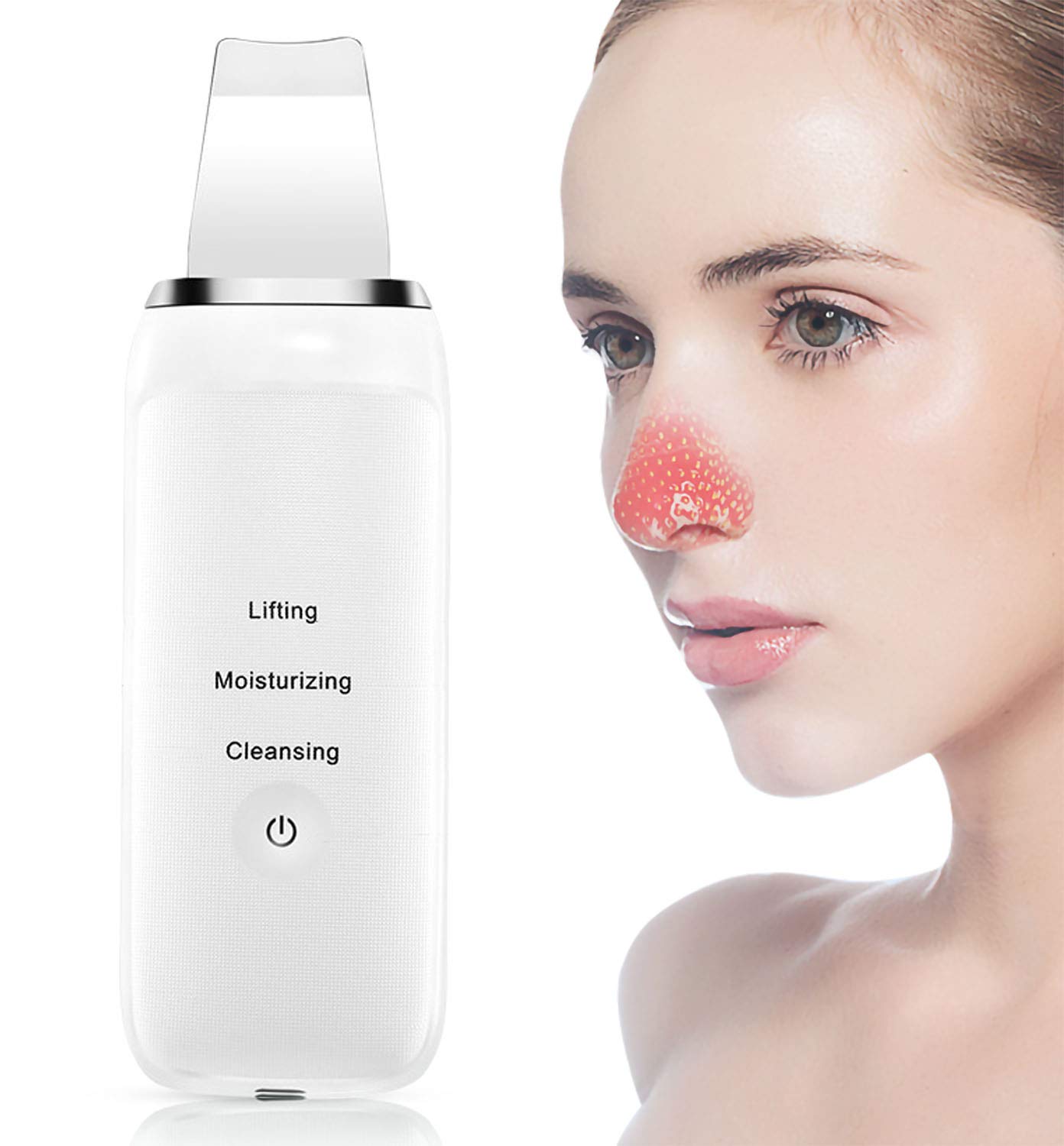 Uppladdningsbar ultraljud hudskrubber ansiktsrengöring peeling maskin pormaskborttagningsmedel porrengöringsmedel skönhetsverktyg hudvård: Hudskrubber