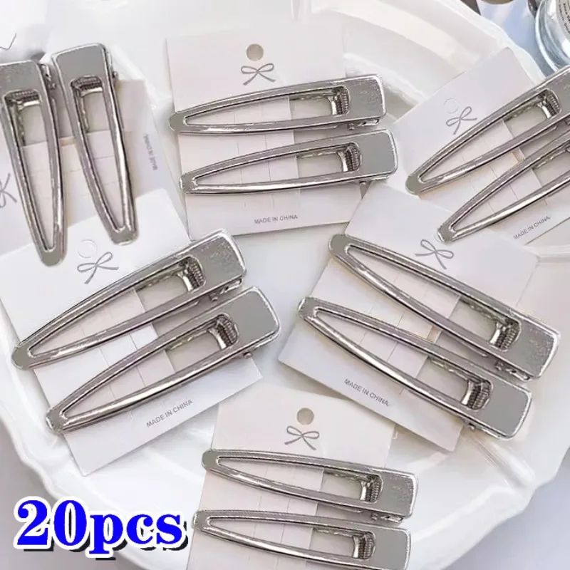 Einfache Metall-Haarspangen im Y2K-Mennium-Stil, hochwertige silberne Haarspangen, Premium-Feeling, süße, coole Haarnadel, leichte Luxus-Haar-Accessoires