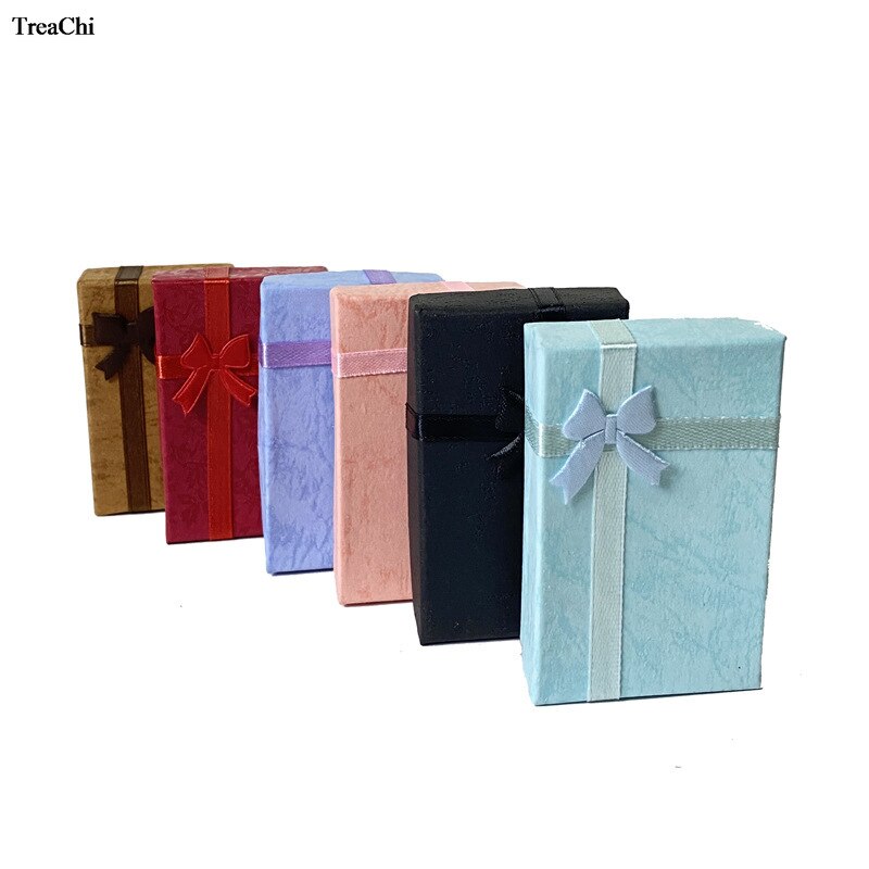 Schoonheid Kleur Papier Ring Sieraden Opbergdoos Set Van Sieraden Oorbel Hanger Ring Organizer Display Box Lint Ring Case