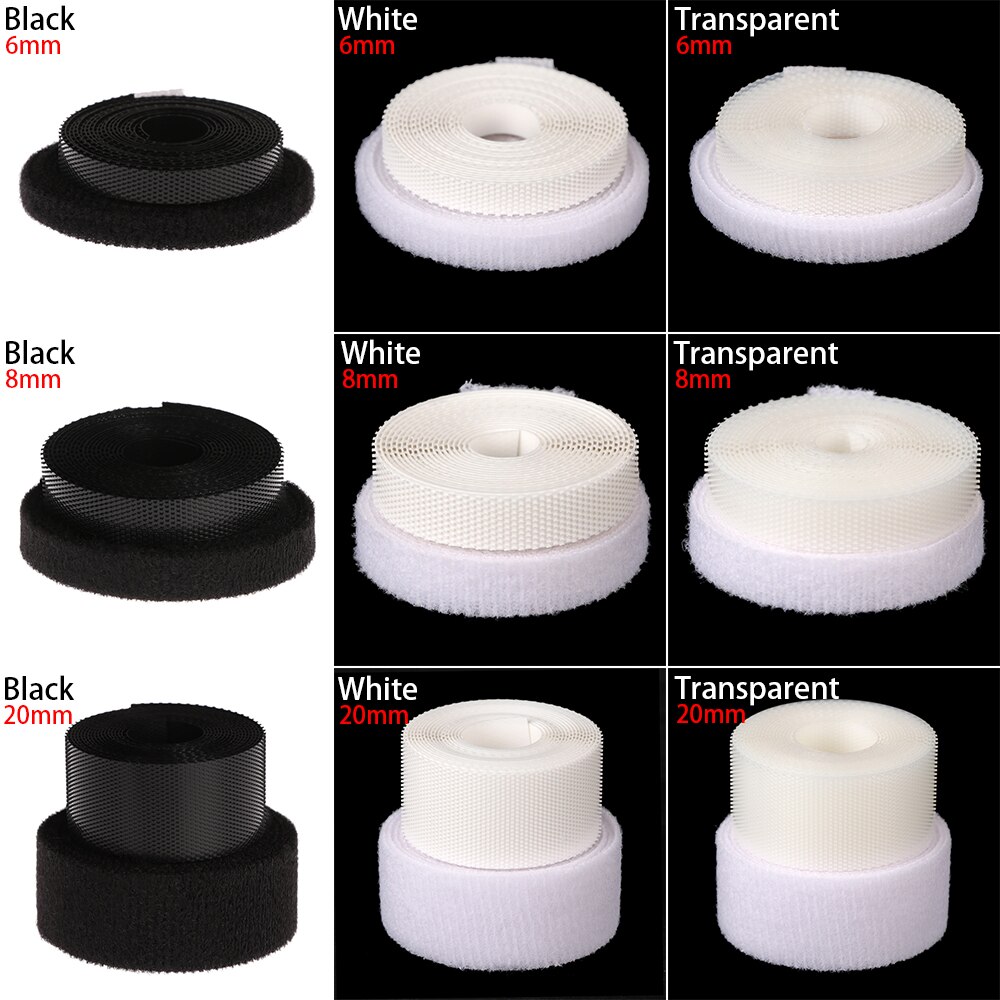 Cinta de sujeción para muñeca, pegatinas mágicas de 6/8/20mm de ancho, correa para pegar ropa, accesorios de ropa de costura para muñecas autoadhesivas DIY