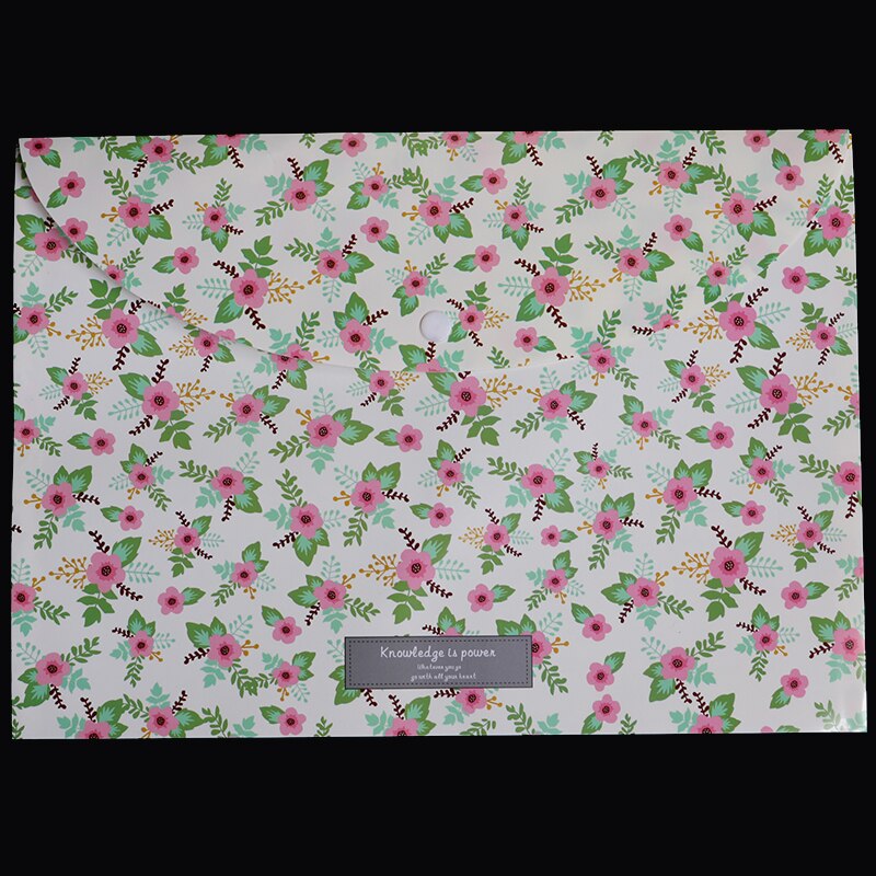 Petites fleurs florales A4 dossier Document classeur sac papeterie sac Carpeta fichier sac papier Document école fournitures de bureau