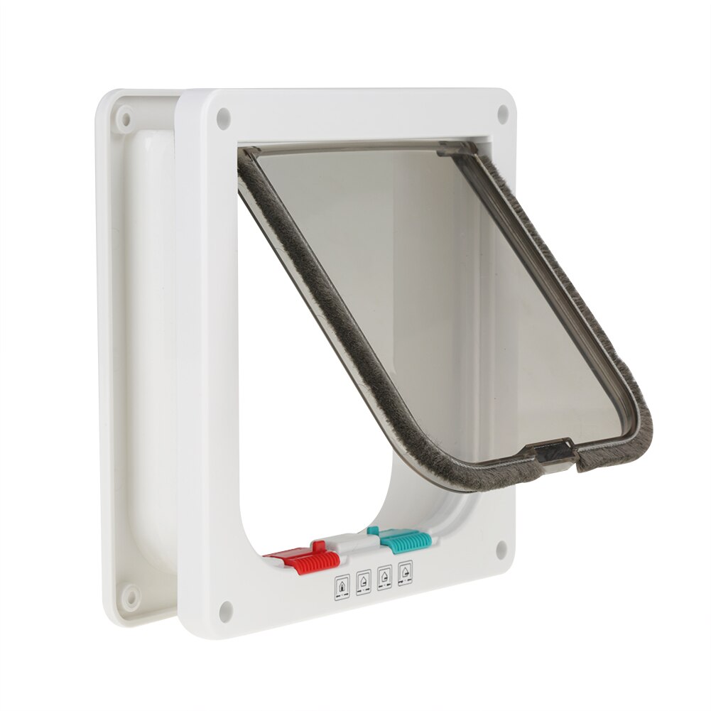 Intelligent Cat Flap Cat Door Lockable Pet Cat Small Dog Flap Door For Pet Care White L Classic