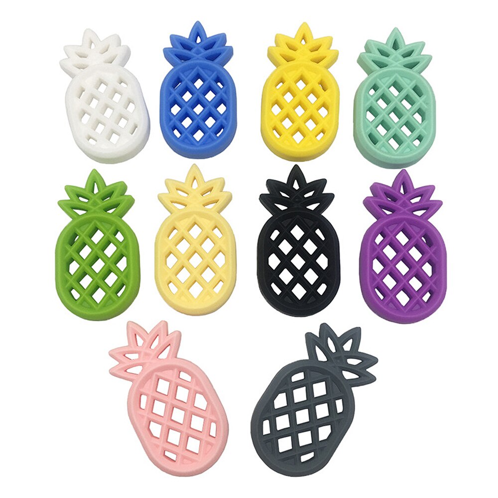 Child DIY Pacifier Pineapple Silicone Teether Bite Resistance Baby Teething Toys Safety Molar