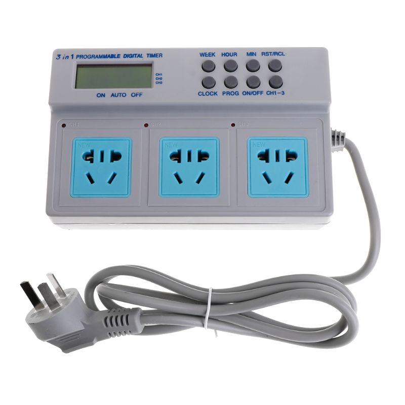 3 in 1 Programmable Digital Timer High Power AU Plug Microcomputer Control AC 160-240V 50HZ