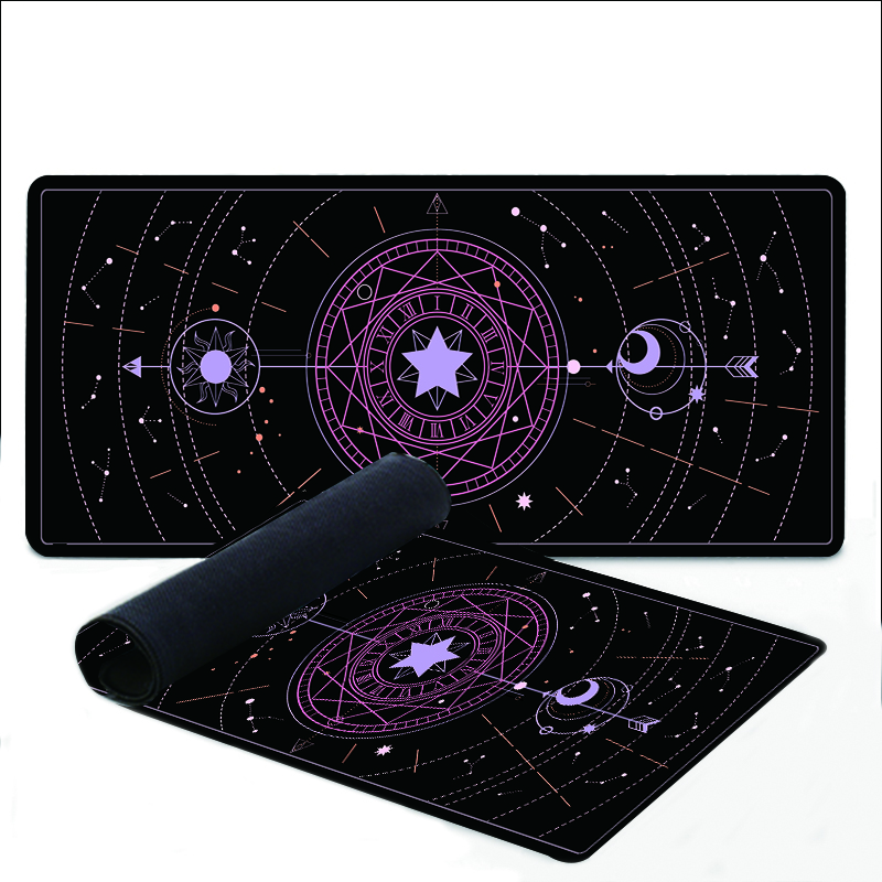 Magic Moon Mouse Pad Cute Girl Dormitory Kawaii Table Mat Computer Accessories Game Rug Large Mousepad Xxl 400x900MM Pads: 60x40 cm / APRICOT