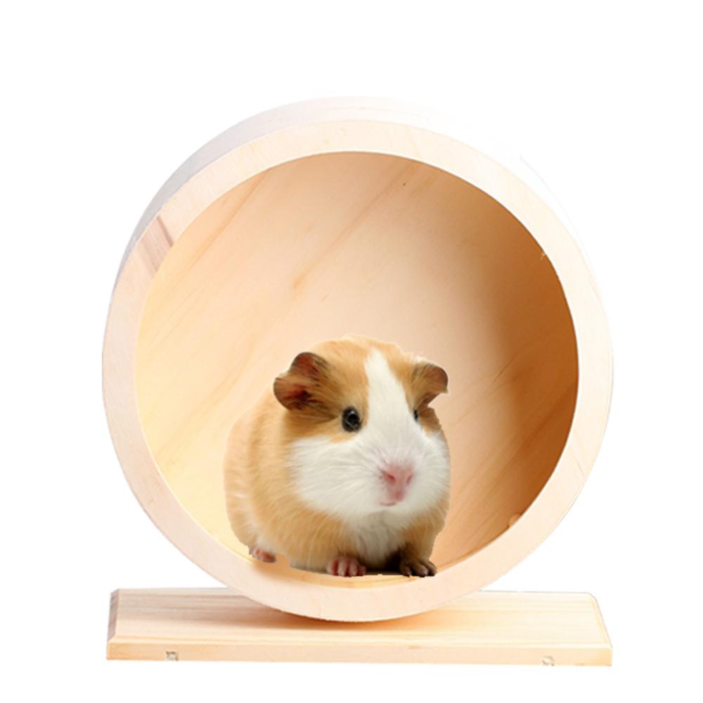 Hamsterbur lille kæledyr træ træningshjul stum hamster løbehjul miljøvenligt kæledyrs legetøjshjul egnet til hamstere mus