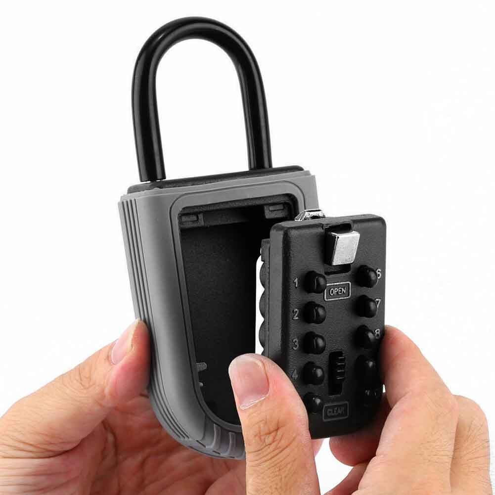 Real Estate For Realtor Key Lock Box Home Padlock Zinc Alloy Indoor Outdoor 10 Digit Combination Waterproof Storage Safe Garage