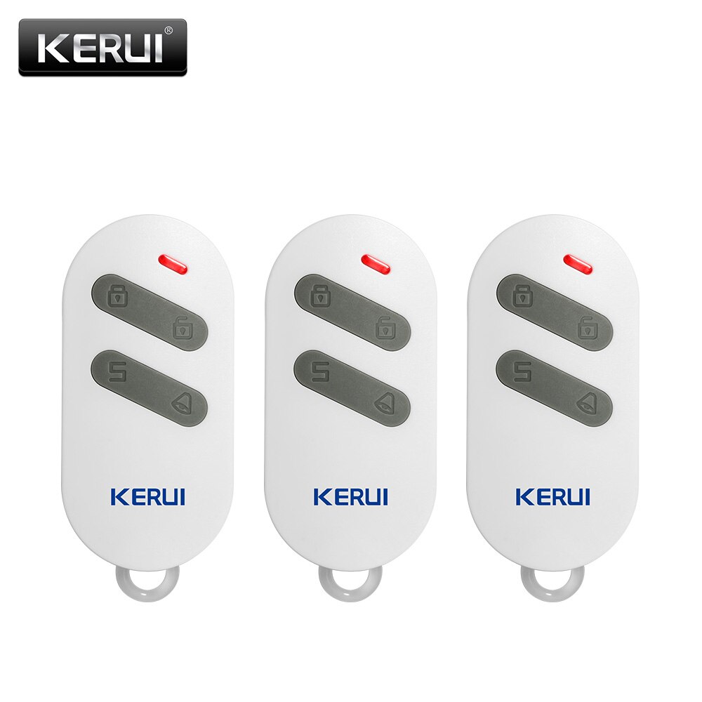 KERUI RC532 Wireless Remote Controller Plastic KeyChain 4 Keys Only For Our Wifi / PSTN / GSM Home Burglar Security Alarm System: 3pcs